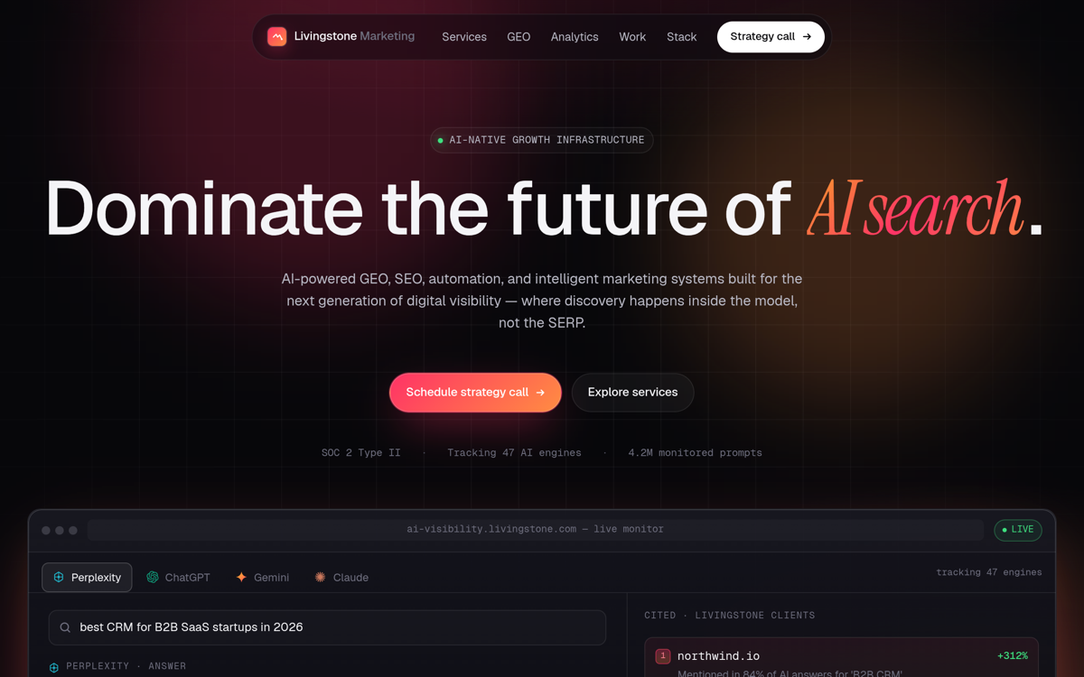 Livingstone Marketing Firm — AI Growth Stack website preview