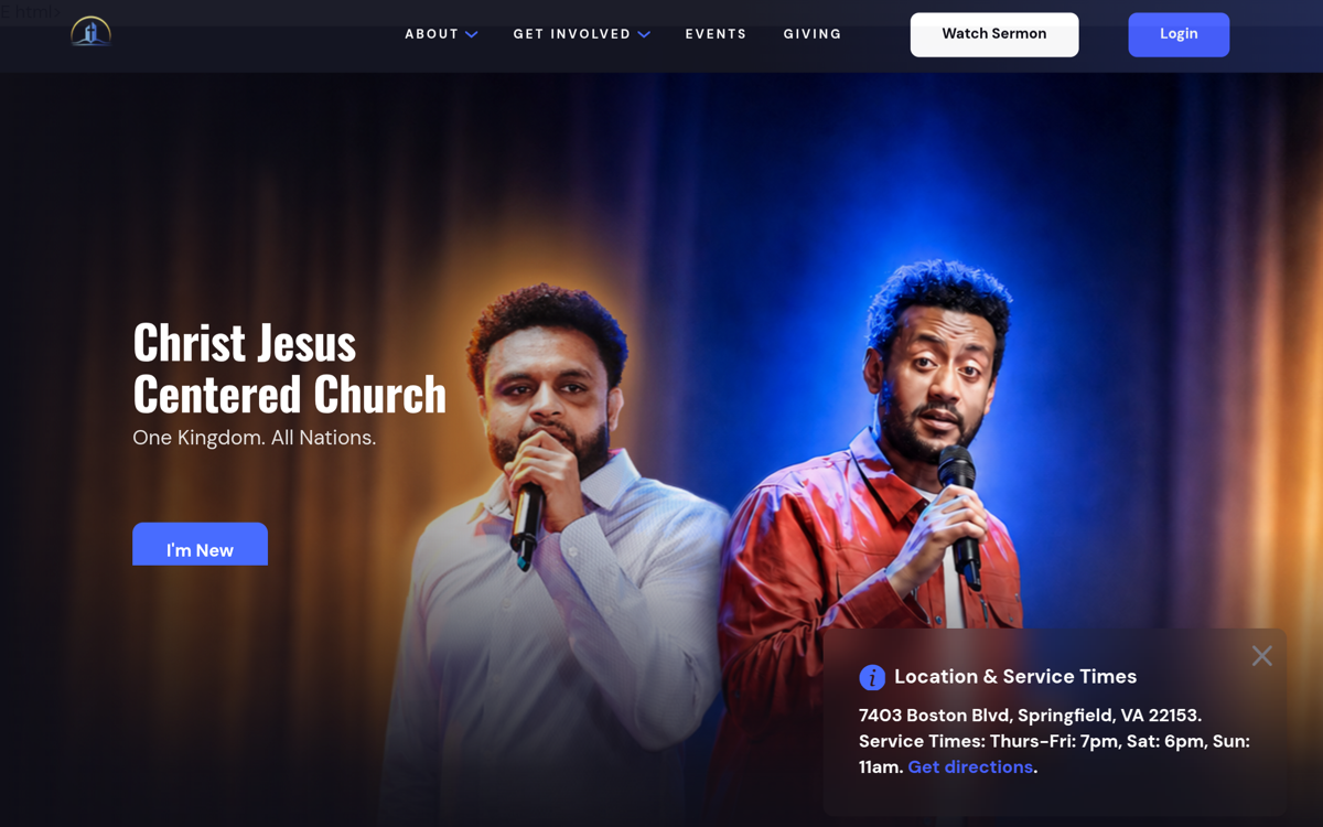 CJC Church - Ministry Operating System website preview