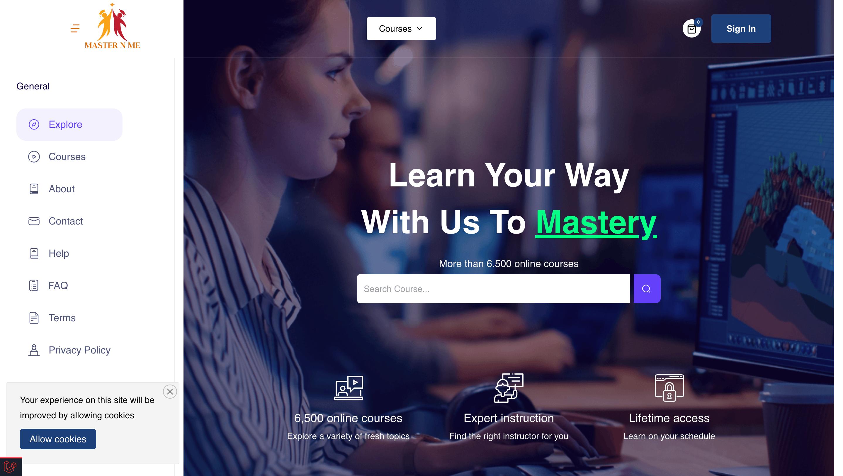 Master n Me Website & Appe